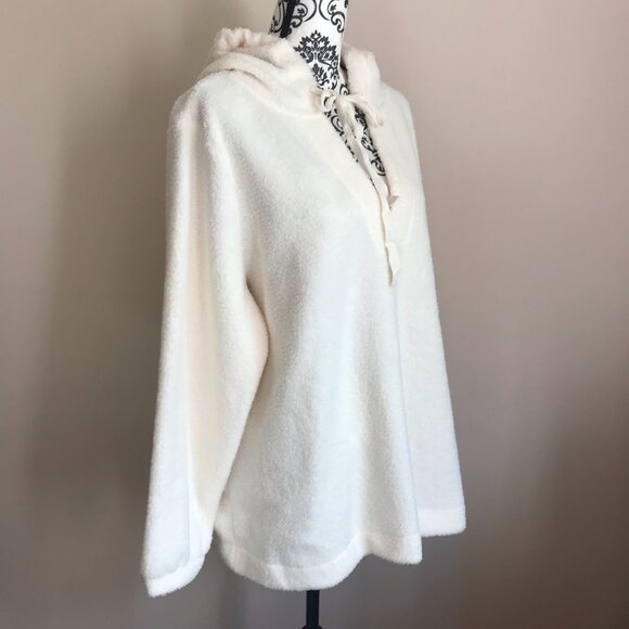 Ann Taylor LOFT Plus Sherpa Hoodie - Size 16/18 Plus - Whisper White - Picture 11 of 11